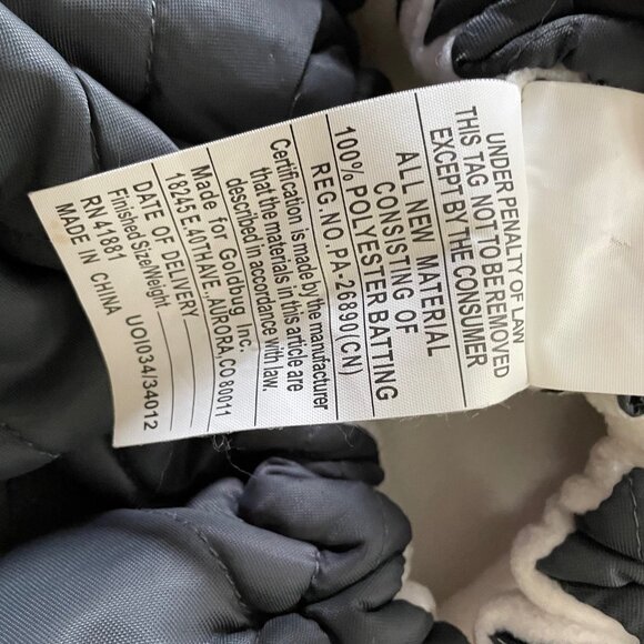 Cozy Infant Car Seat Cover - Gray Quilt - Reversible - Baby Car Seat Cover - Picture 8 of 10